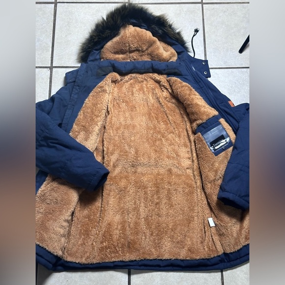 TANMING WOMENS WINTER COAT WITH HOOD FAUX FUR *NEW - Picture 2 of 7